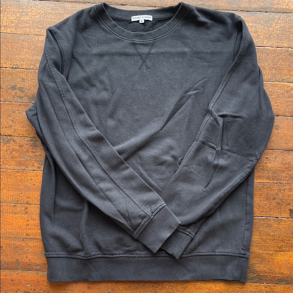 Men's Black Richer Poorer Sweater. Size Medium.